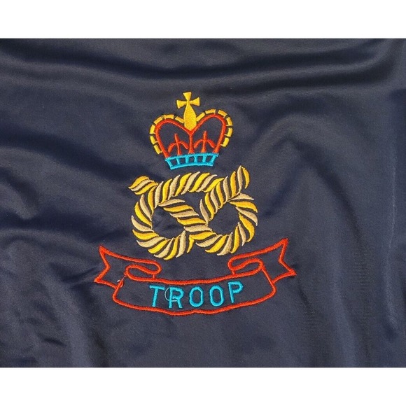 Vintage Troop Crown Track Suit Jacket Large Blue & White Zip Up Y2K - Picture 9 of 10